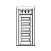 5-panel ladder style with rectangular transom
Unit Dimension 37-1/2" x 97"
Door Dimension 36" x 79"
Panels - raised
Glazing - Tempered Low-E IG, SDL